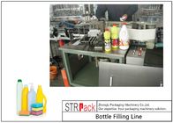Anti korozif Yerçekimi şişe Dolgu ve Döner Kapaklama Makinesi ile Temizleyici Şişe Dolum Hattı