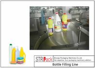Anti korozif Yerçekimi şişe Dolgu ve Döner Kapaklama Makinesi ile Temizleyici Şişe Dolum Hattı
