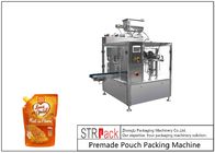 450g Honey Doypack Sıvı Poşet Paketleme Makineleri Yüksek Frekans