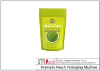 Matcha Yeşil Çay Tozu DoyPack Zip Poşet Paketleme MakinesiToz için Burgu Dolgulu Döner Doldurma ve Mühürleme