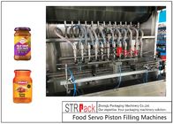 Köri Ezmesi Sos Gıda Pompası Dolum Makinesi PLC Kontrol 8 Nozul 20 Kafa