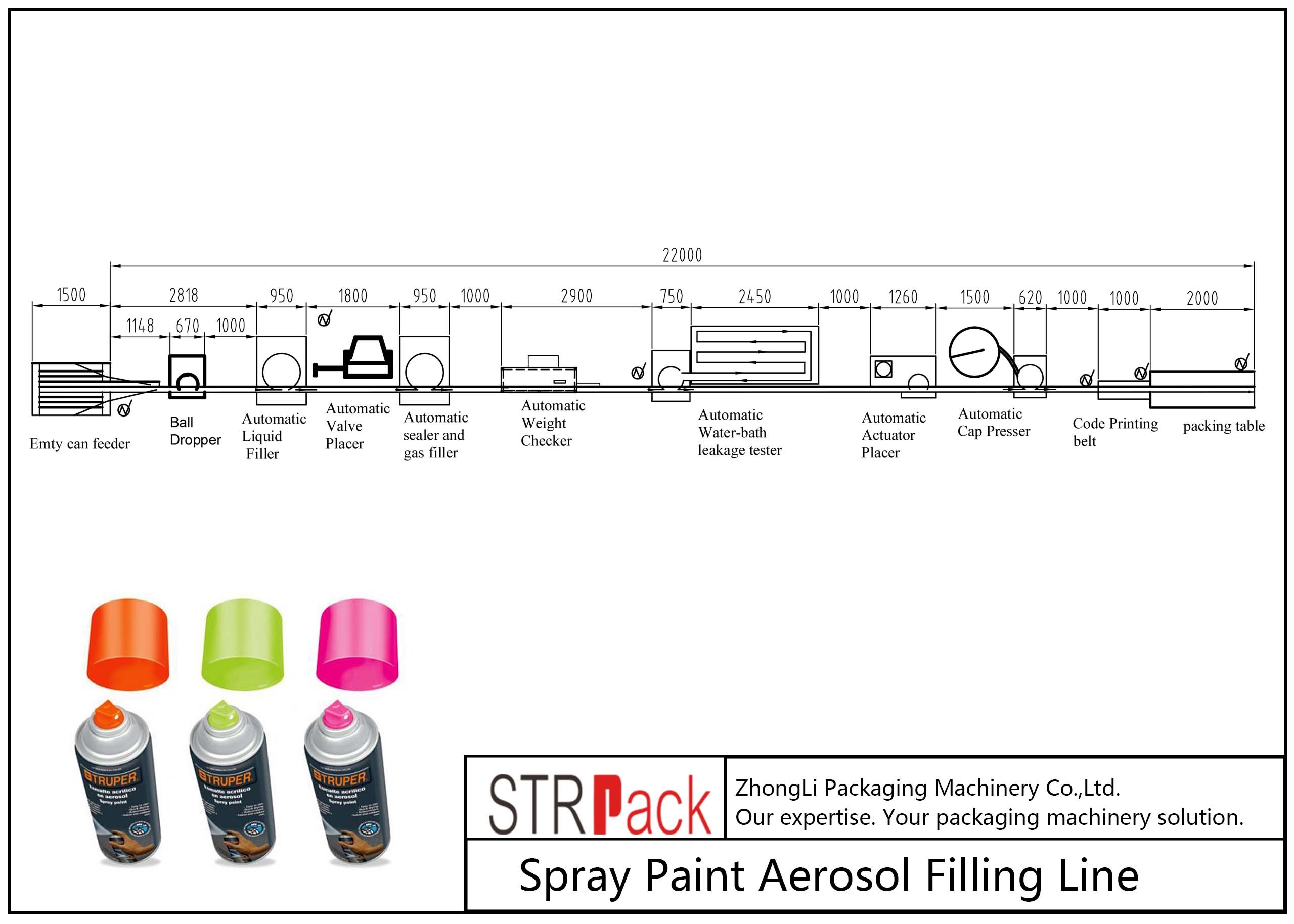Pnömatik Şişe Dolum Hattı Sprey Boya Aerosol Dolum Hattı ISO9001