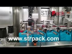 5L 8 Meme Yağlama Yağı Dolum Makinesi Takip Kapatma Makinesi Çift Taraflı Etiketleme Makinesi