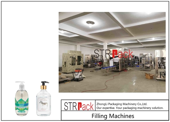 Şişe Otomatik Yüksek Hassasiyetli PLC Kontrollü Sıvı Sabun/El Dezenfektanı/Duş Jeli Dolum Kapatma Makinesi Aseptik Fil