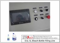 0.5L-5L Anti Korozif Dalış Çamaşır Suyu Şişesi Dolum Hattı, Kapatma Makinesi, Çamaşır Suyu Şişesi Ambalajı İçin Etiketleme Makinesi
