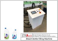 1 - 5L Çamaşır Suyu Temizleyici için PLC Kontrol 10 Kafa Yerçekimi Şişe Dolum Makinesi